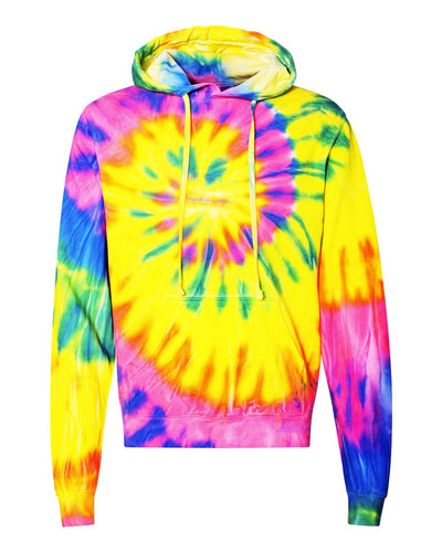 Unisex Multi-Color Spiral Pullover Hoodie - Flo Rainbow Spiral