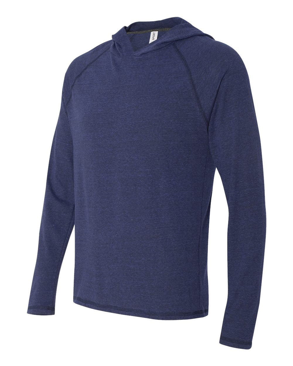 Triblend Jersey Hooded Pullover - Navy Heather Triblend