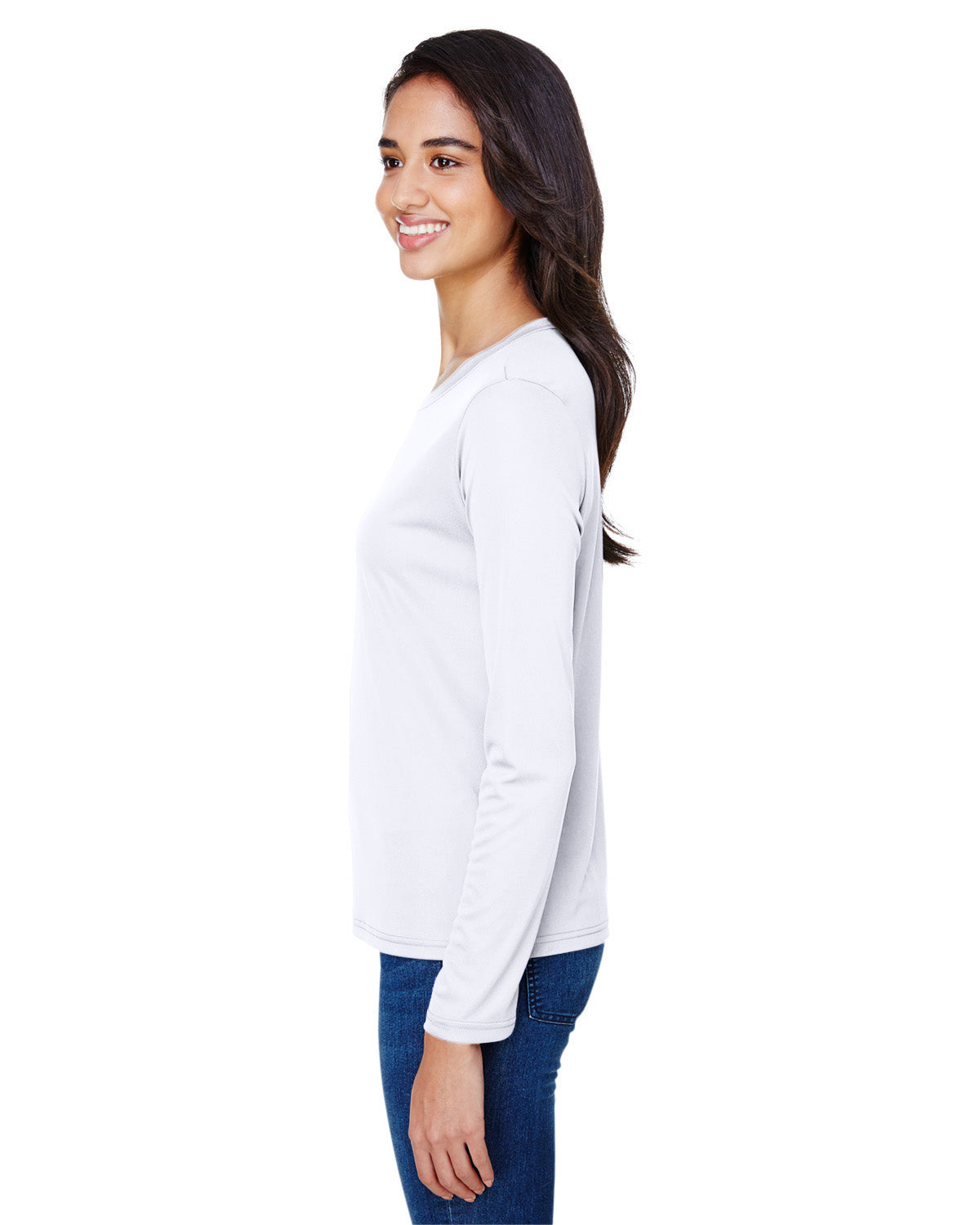 Women's Long Sleeve Cooling Performance Crew Shirt - White