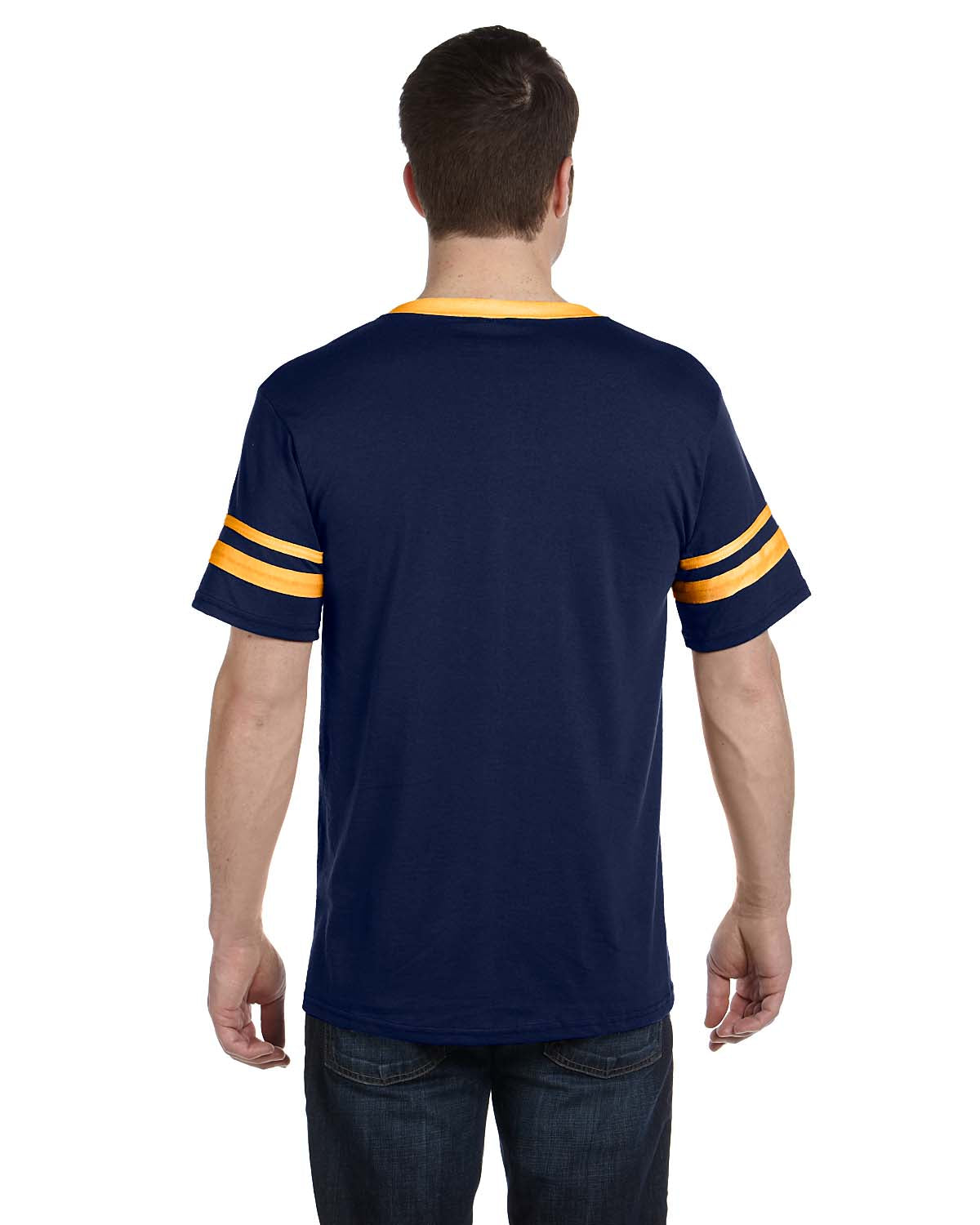 Unisex Sleeve Stripe Jersey - Navy / Gold
