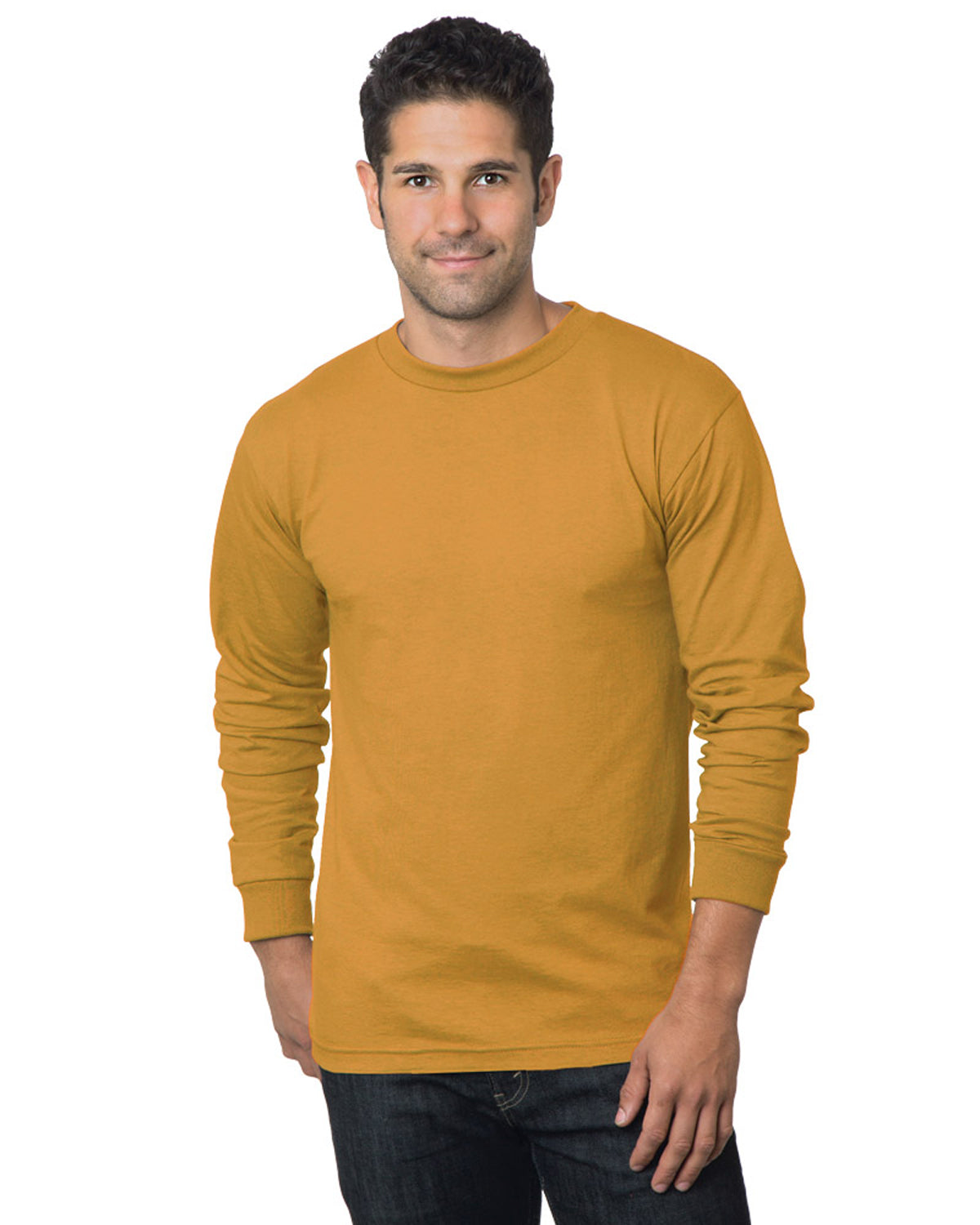 Unisex 100% Cotton Long Sleeve T-Shirt - Gold