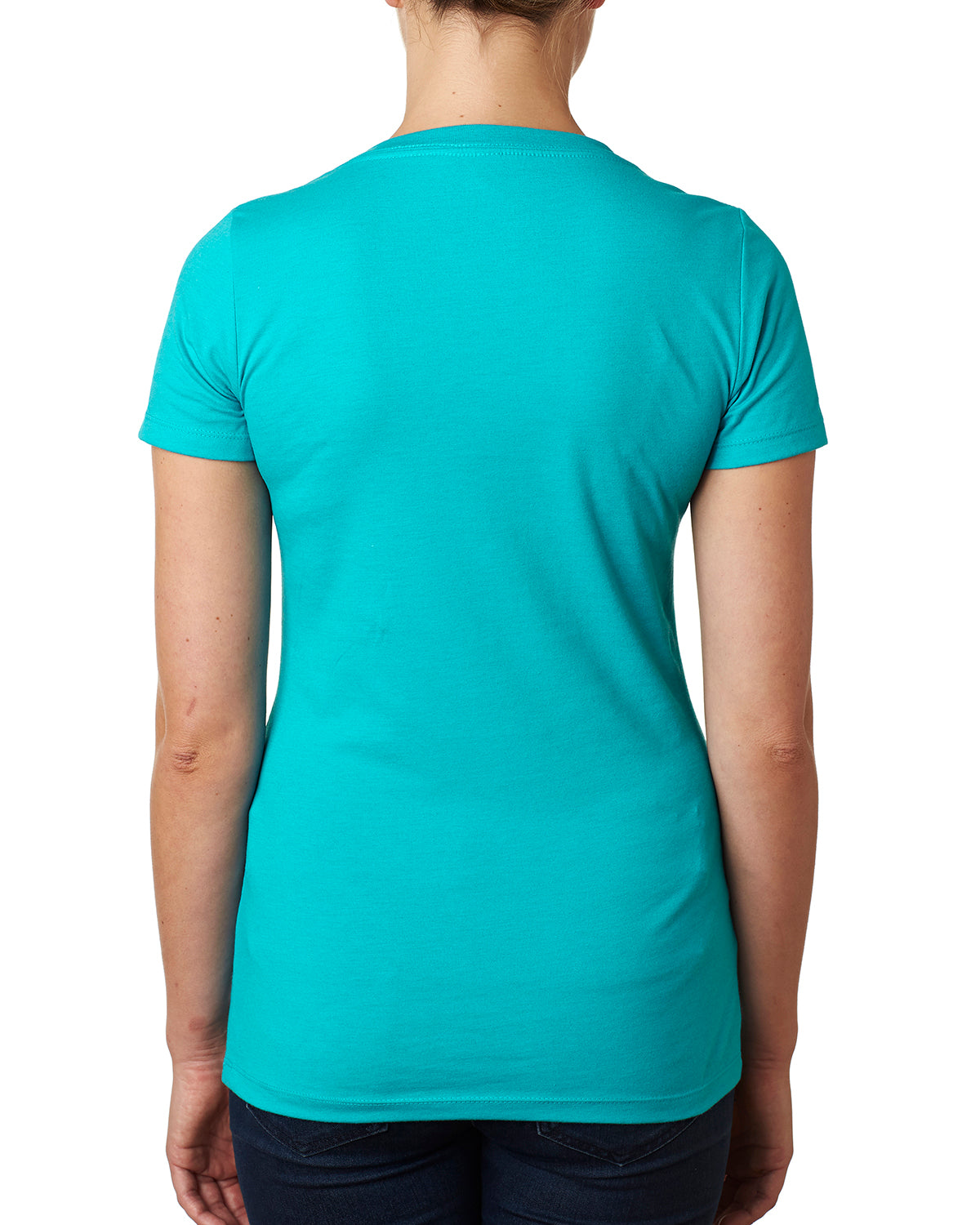 Women's CVC Deep V - Tahiti Blue