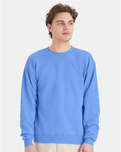 Hanes P160 Carolina Blue — on model front