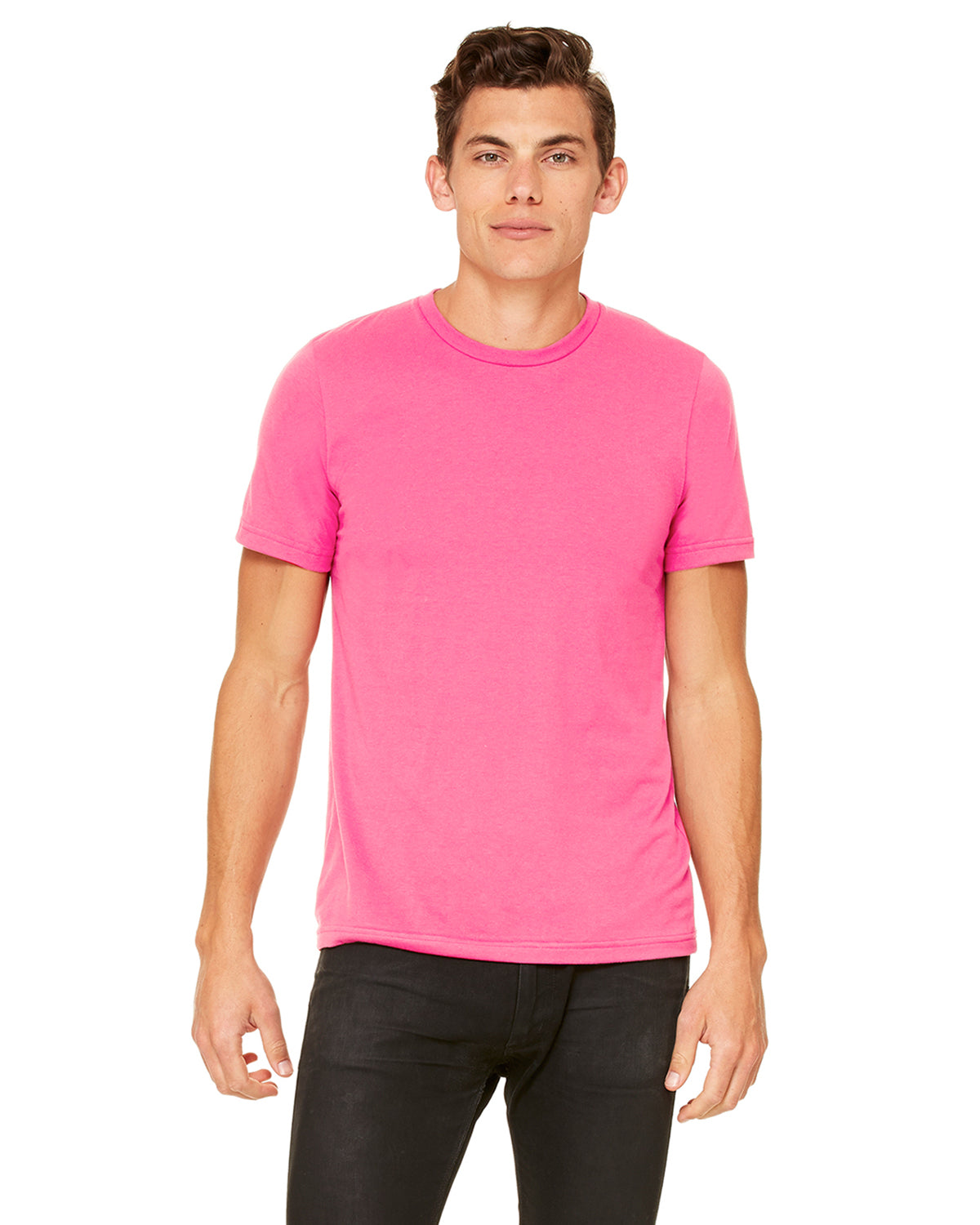 Unisex Poly-Cotton Short-Sleeve T-Shirt - Berry