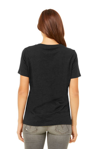 Women's Relaxed Jersey V-Neck T-Shirt - Heather Black