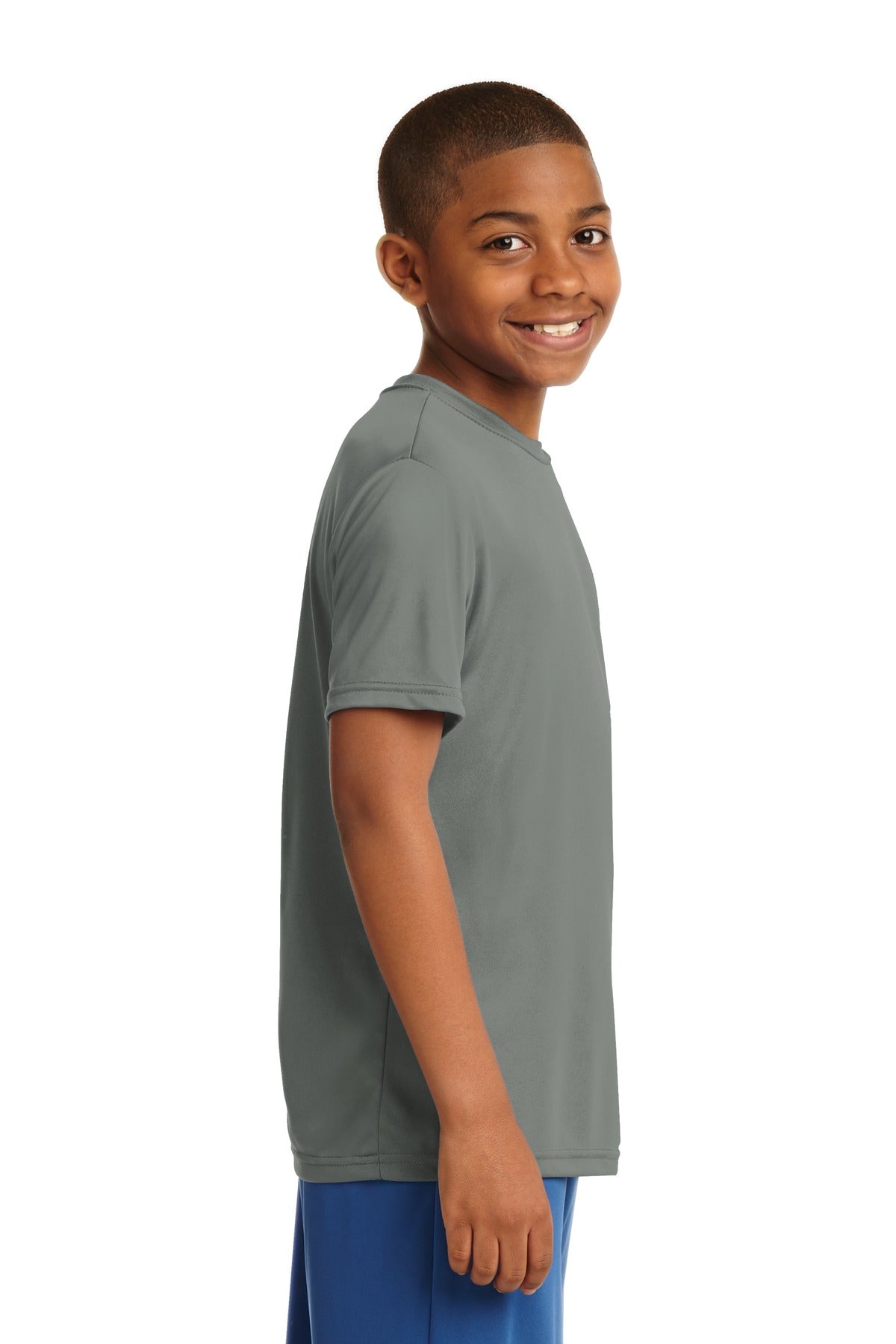 Youth PosiCharge Competitor Tee - Gray Concrete