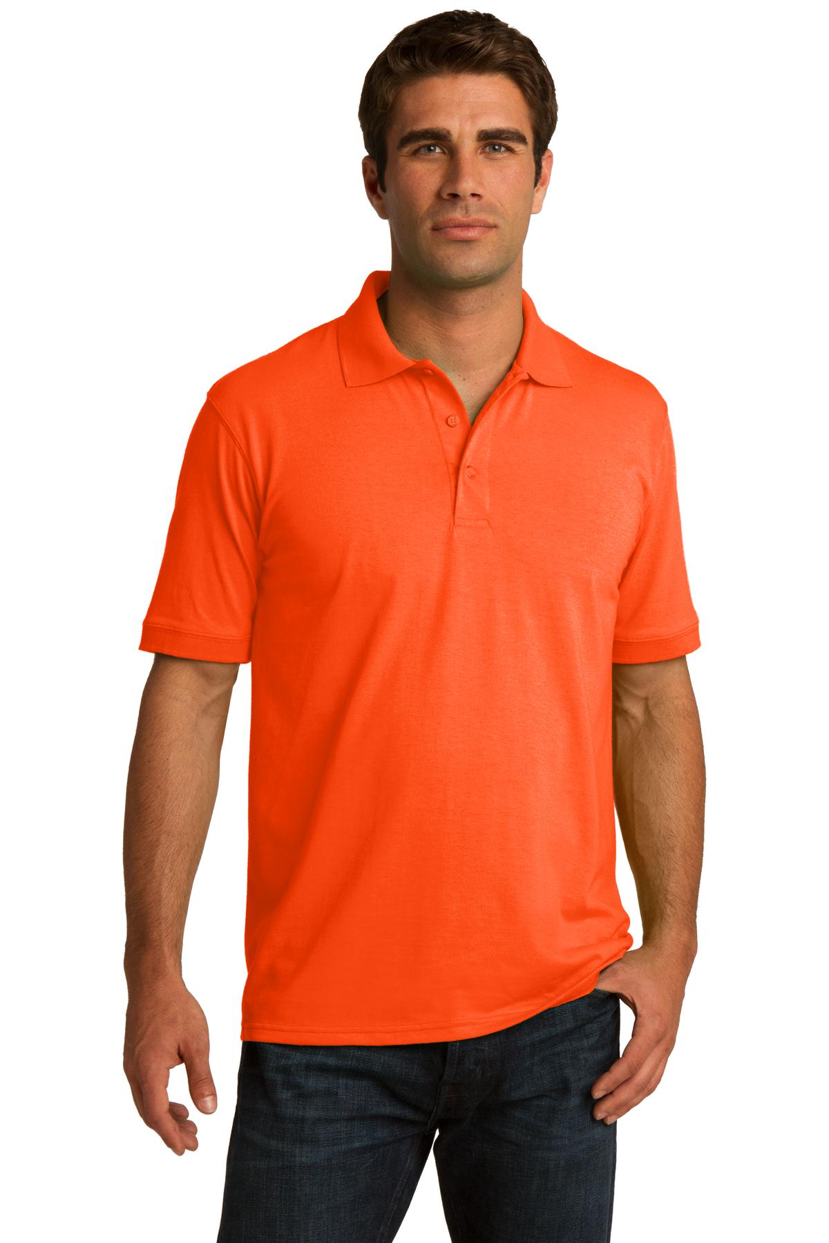 Unisex Core Blend Jersey Knit Polo - Safety Orange