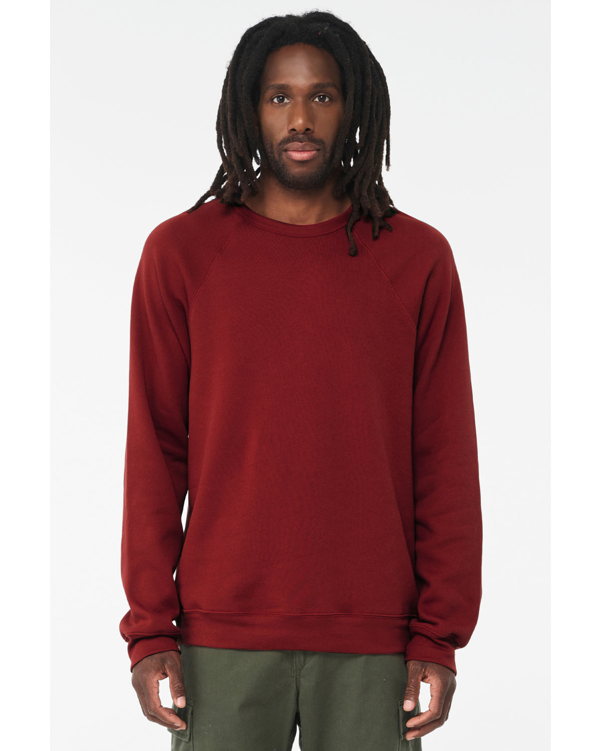 Unisex Sponge Fleece Raglan Sweatshirt - Cardinal