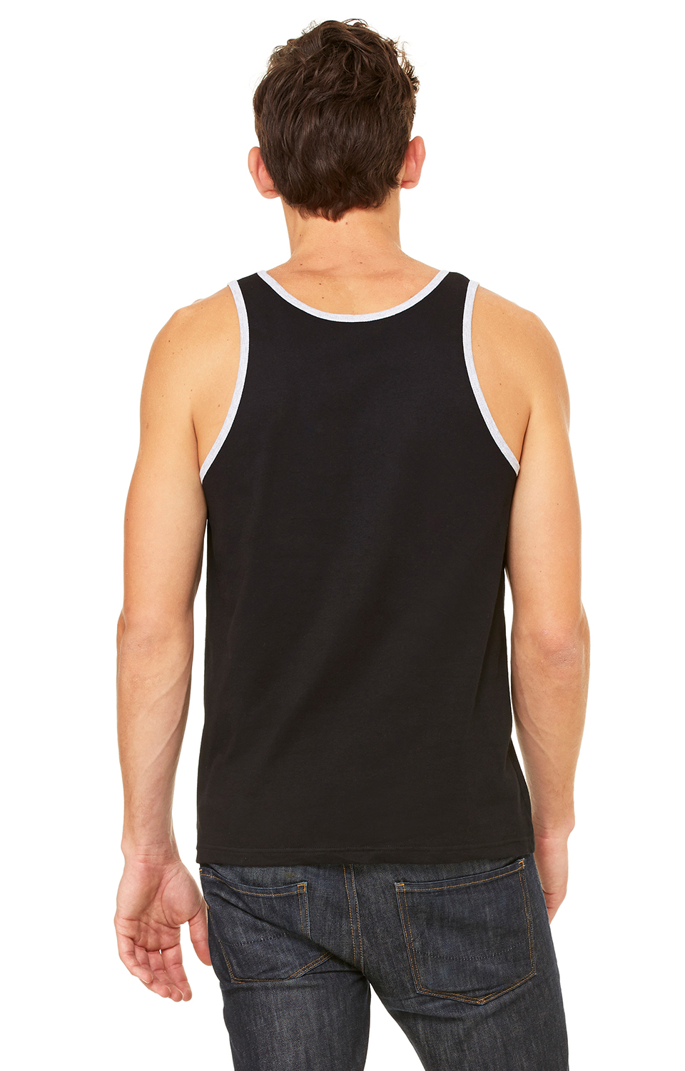 Unisex Jersey Tank - Black / Heather Athletic