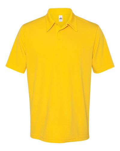 Unisex Performance Three-Button Mesh Polo - Sport Athletic Gold