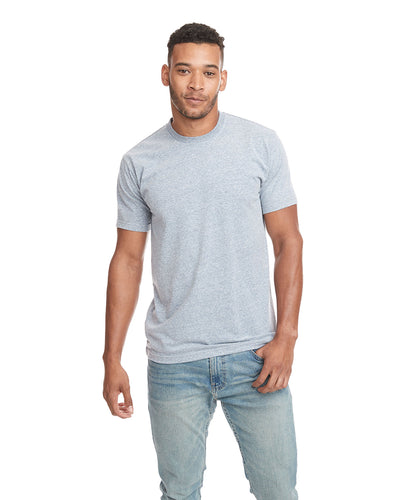 Unisex Sueded Snow Crewneck T-Shirt - Snow Heather Indigo