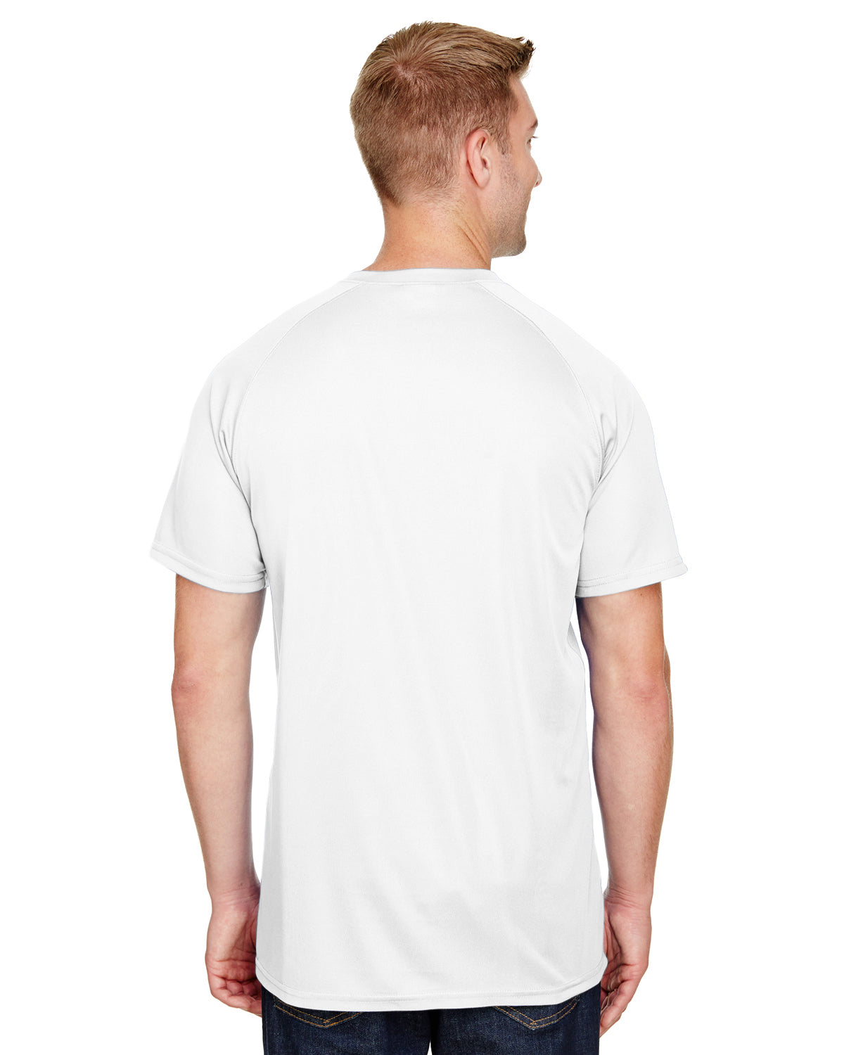 Unisex Attain 2-Button Baseball Jersey - White