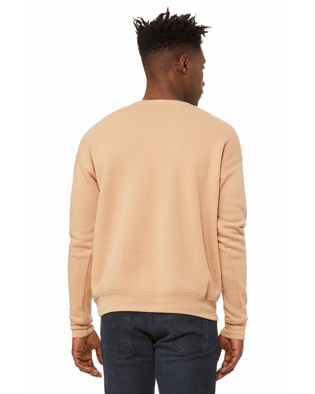 Unisex Drop Shoulder Fleece - Heather Sand Dune