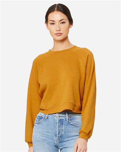 BELLA + CANVAS 7505 Heather Mustard — on model front