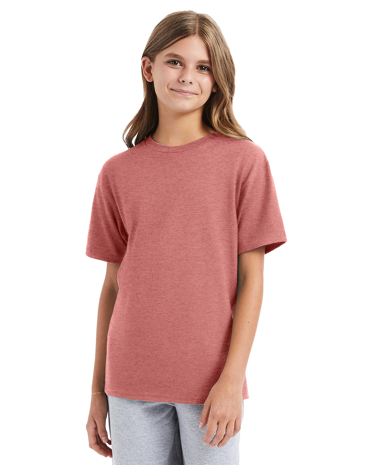 Youth Perfect-T Short Sleeve Tee - Mauve Heather