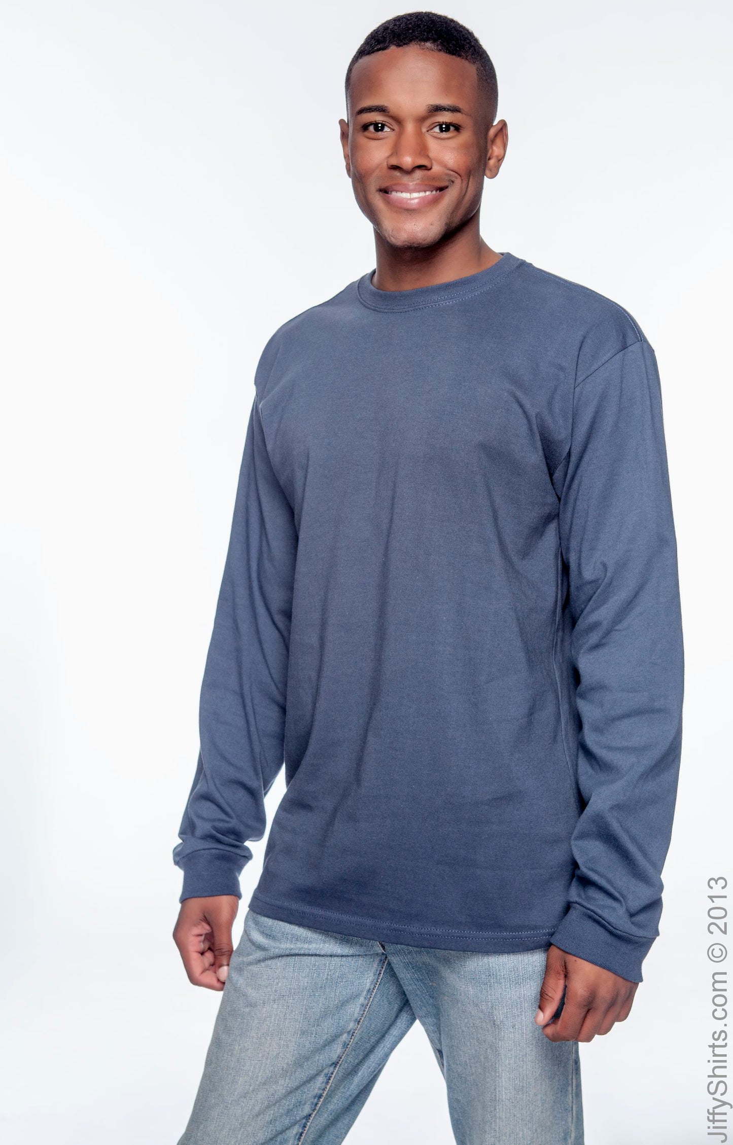 Men's 100% Organic Cotton Classic Long-Sleeve T-Shirt - Pacific
