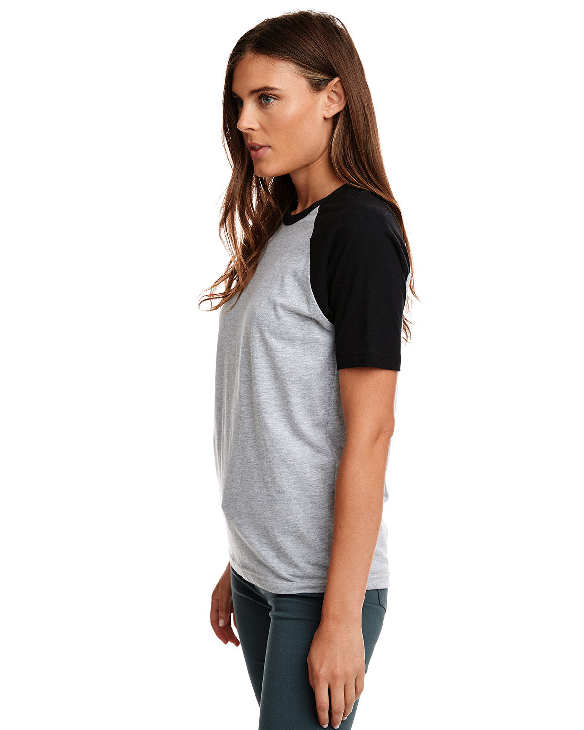 Unisex Raglan Short-Sleeve T-Shirt - Black / Heather Gray