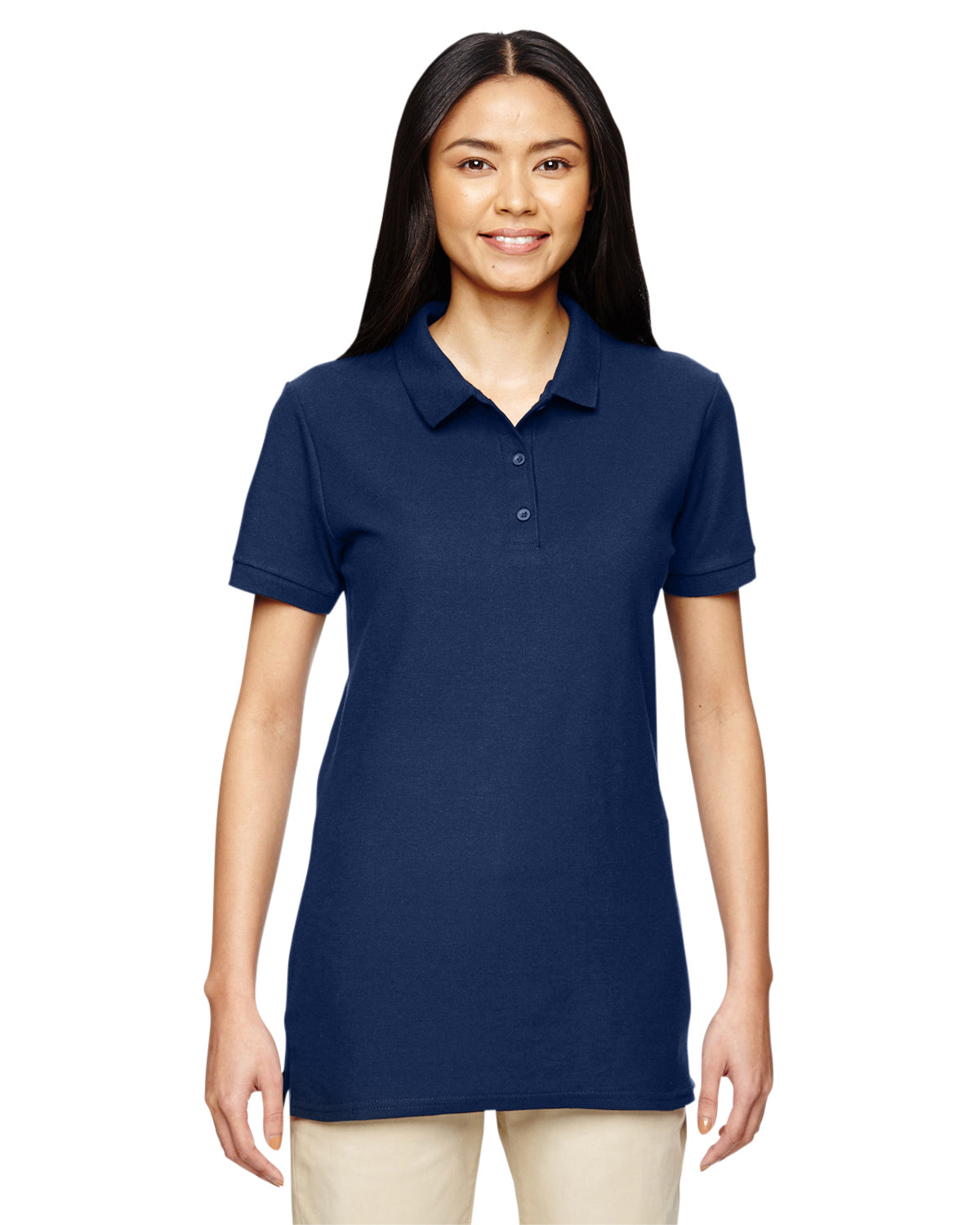 Women's Premium Cotton® Women's Double Piqué Polo - Navy