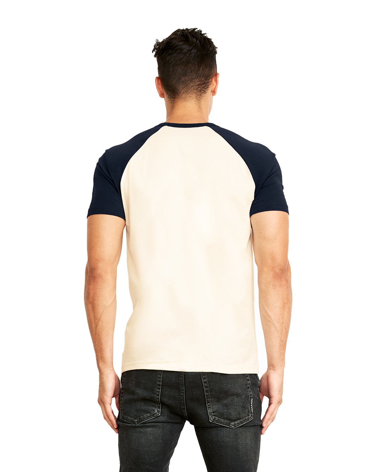 Unisex Raglan Short-Sleeve T-Shirt - Midnight Navy / Natural