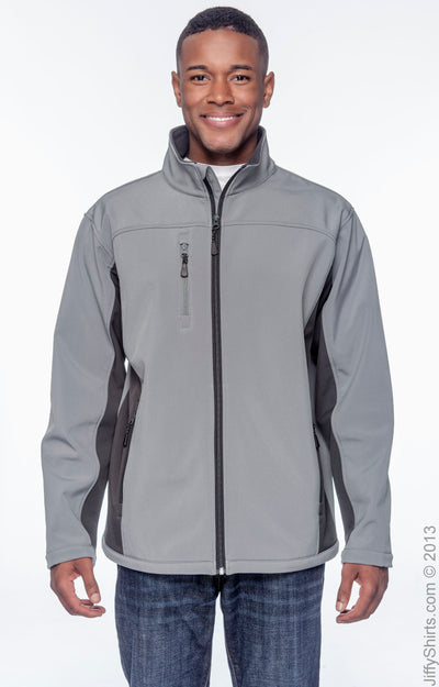 Men's Soft Shell Colorblock Jacket - Charcoal / Dark Charcoal
