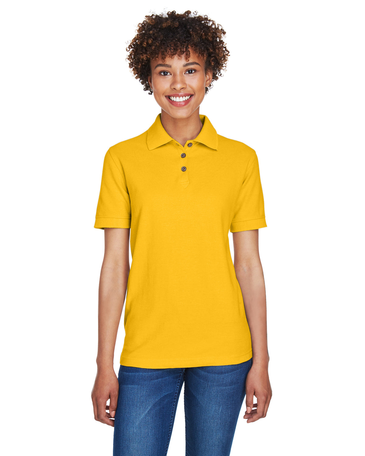 Women's Whisper Piqué Polo - Gold