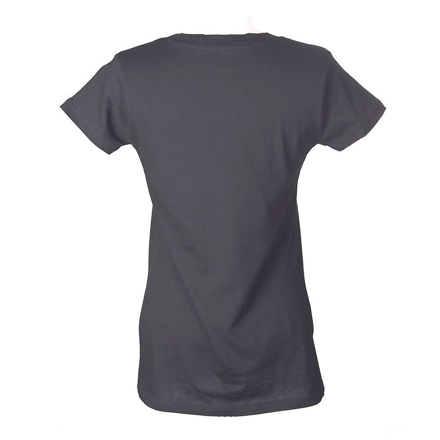 Women's Slim Fit Fine Jersey V-Neck - Charcoal