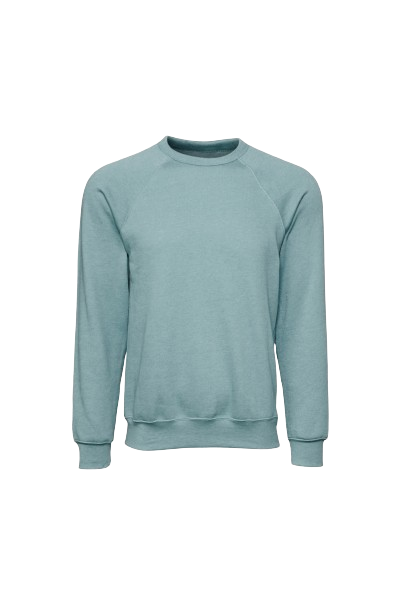Unisex Sponge Fleece Raglan Sweatshirt - Heather Blue Lagoon