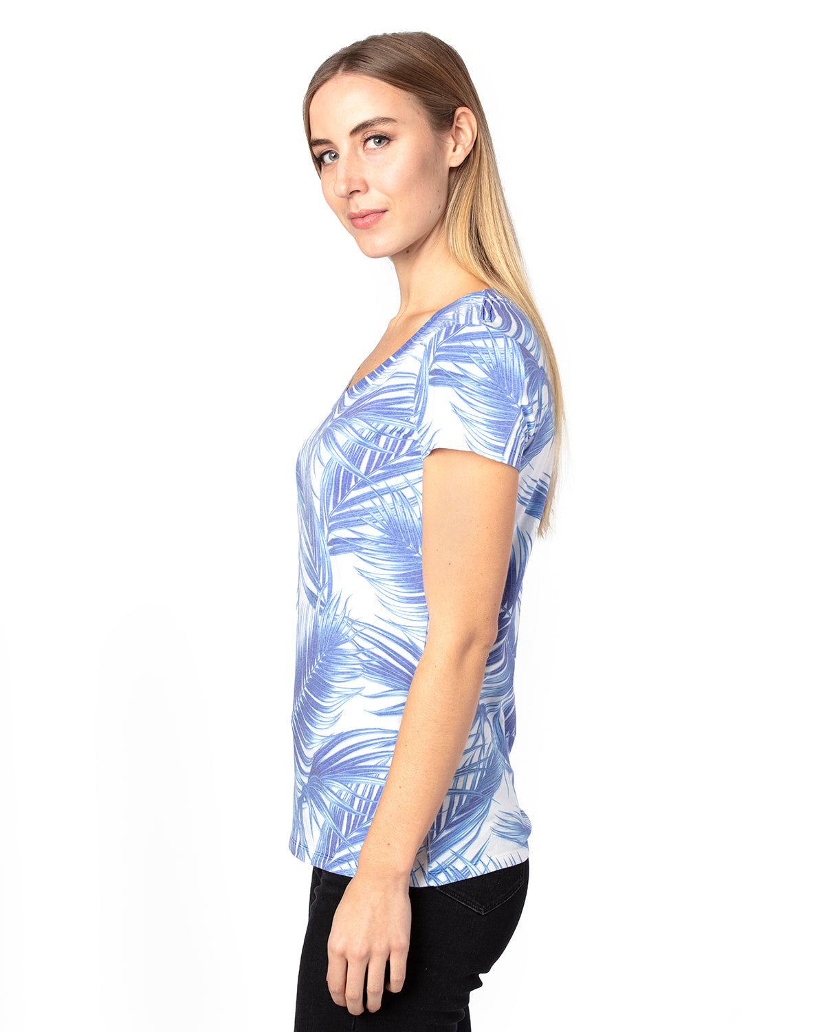 Women's Ultimate V-Neck T-Shirt - Palm Paradise