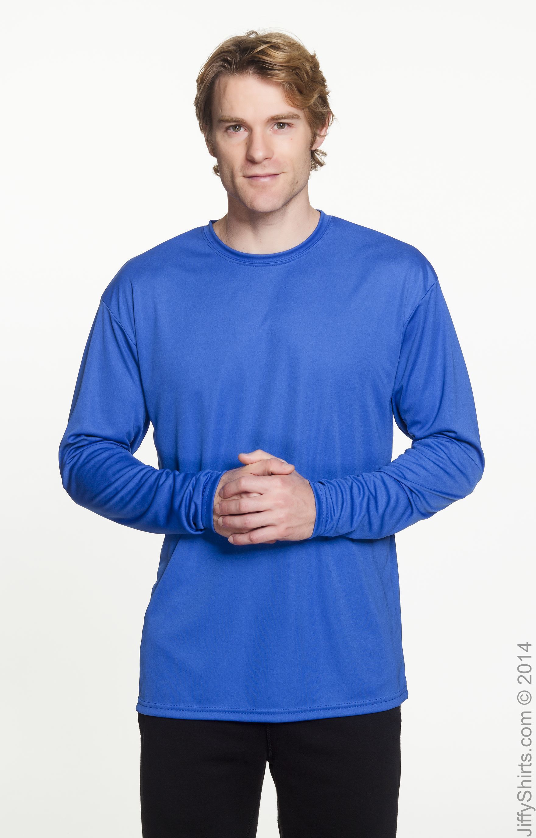 Men's Cooling Performance Long Sleeve T-Shirt - Royal