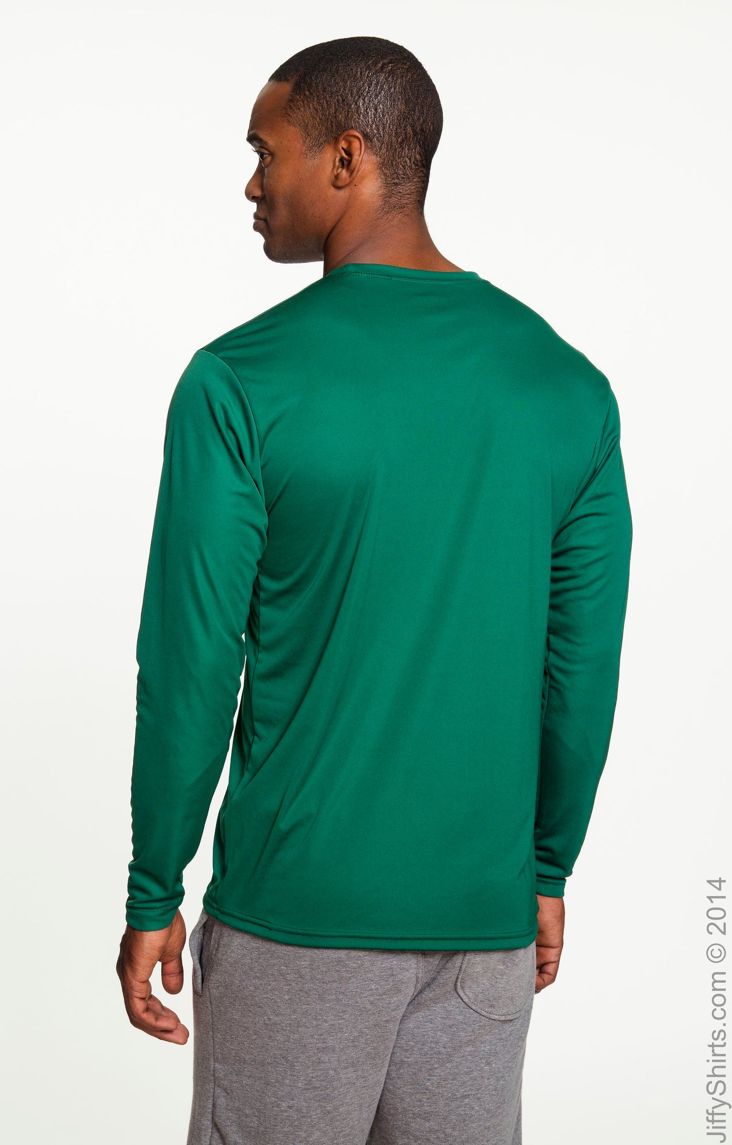 Men's Cooling Performance Long Sleeve T-Shirt - Forest Green