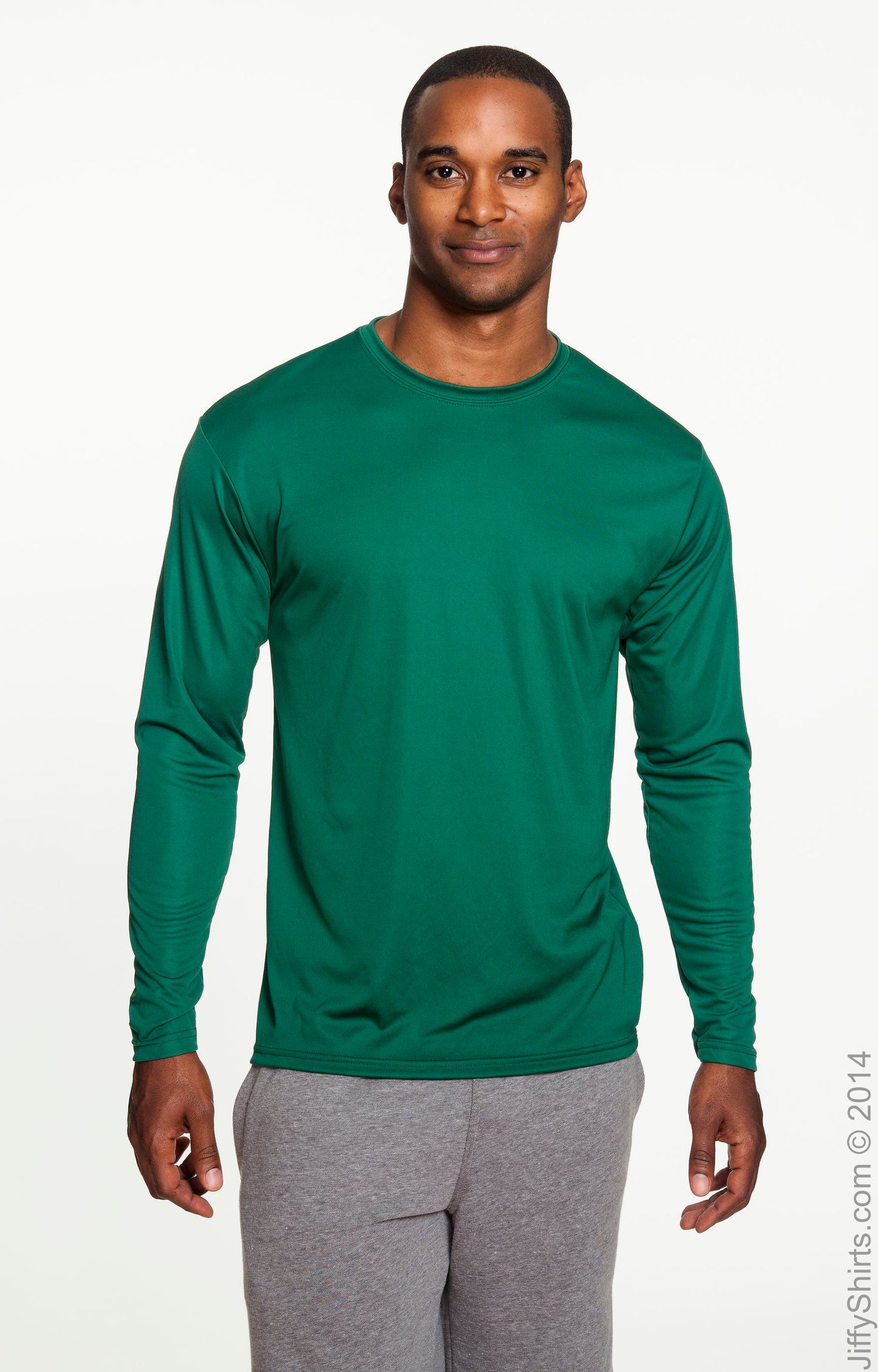Men's Cooling Performance Long Sleeve T-Shirt - Forest Green