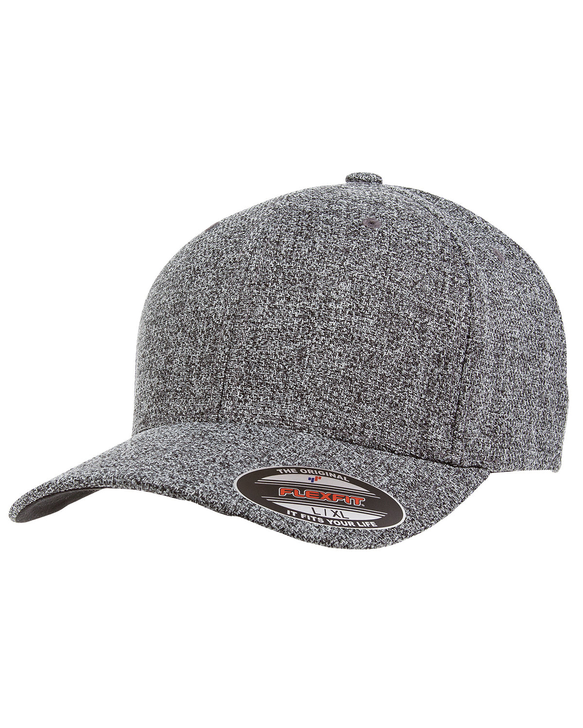 Unisex Poly Mélange Heather Stretch Cap - Dark Heather Gray