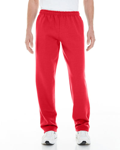 Unisex Heavy Blend™ Open-Bottom Sweatpants with Pockets - Red