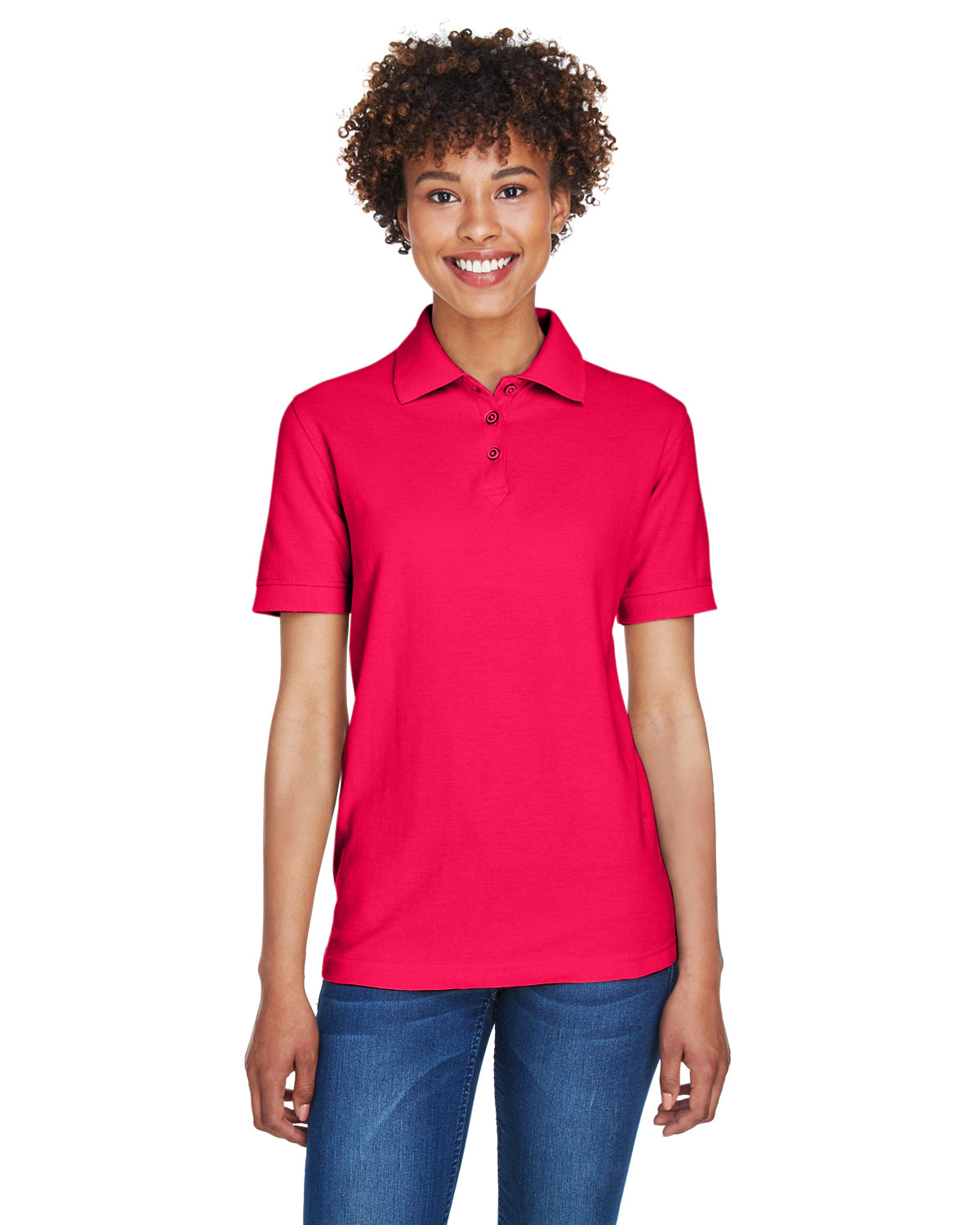 Women's Whisper Piqué Polo - Red