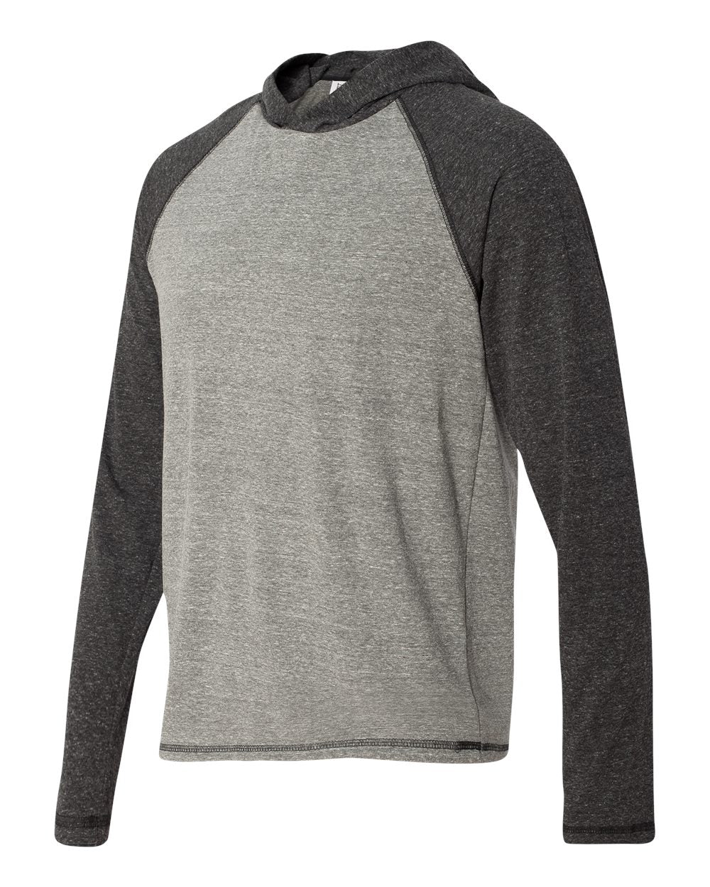 Triblend Jersey Hooded Pullover - Gray Heather / Charcoal Heather Triblend