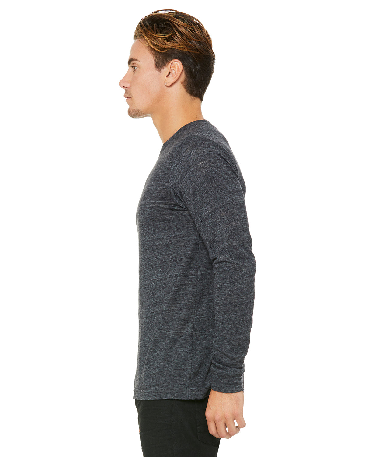 Unisex Jersey Long-Sleeve T-Shirt - Charcoal Black Slub
