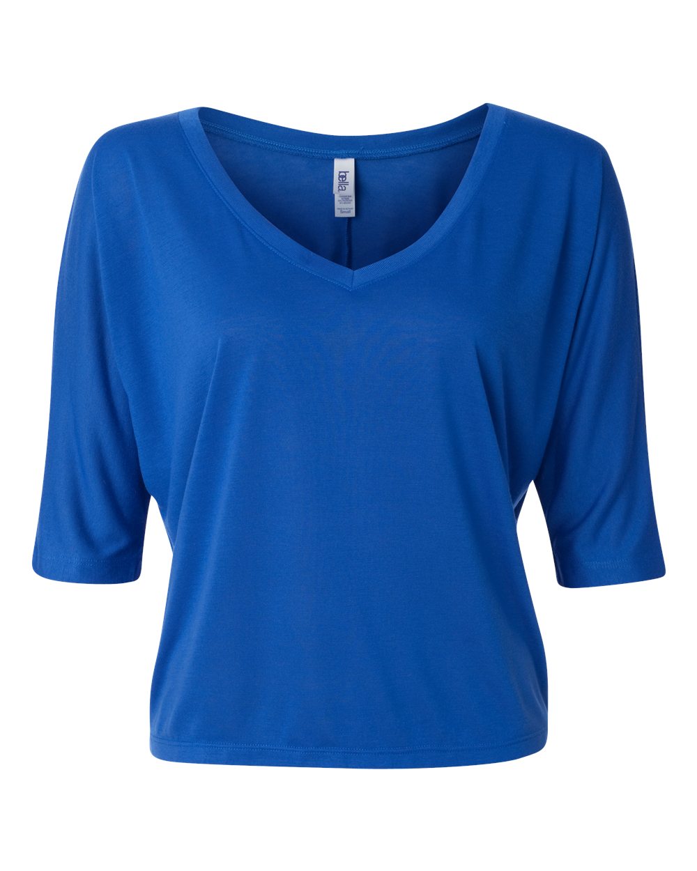Women's Flowy Boxy Half-Sleeve V-Neck T-Shirt - True Royal
