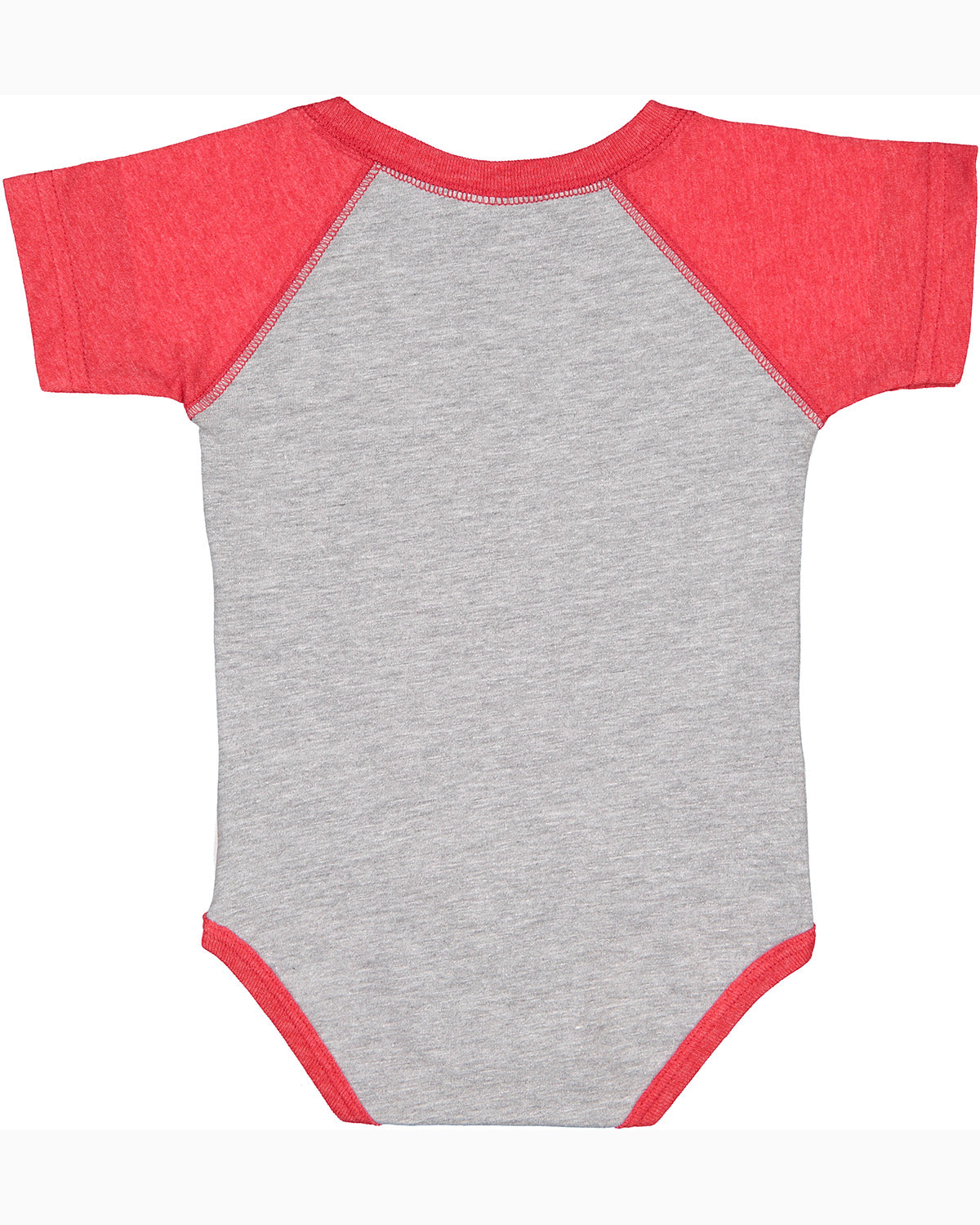 Infant Baseball Bodysuit - Vintage Heather / Vintage Red
