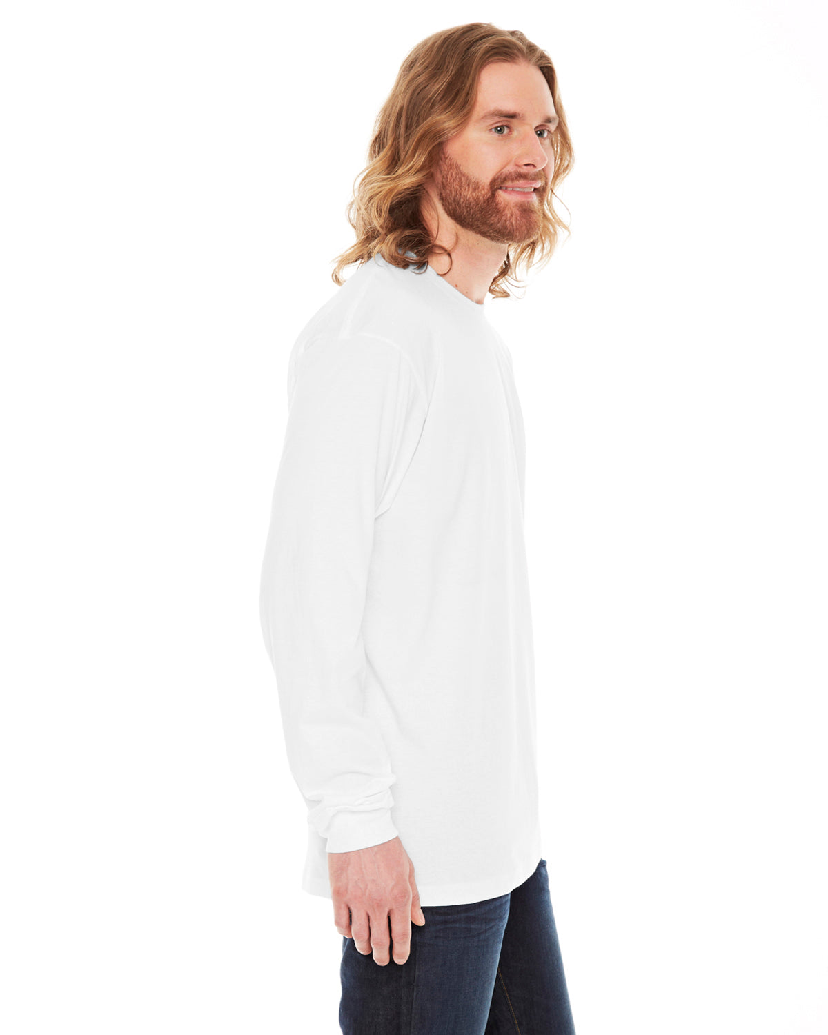 Unisex Fine Jersey Long-Sleeve T-Shirt - White