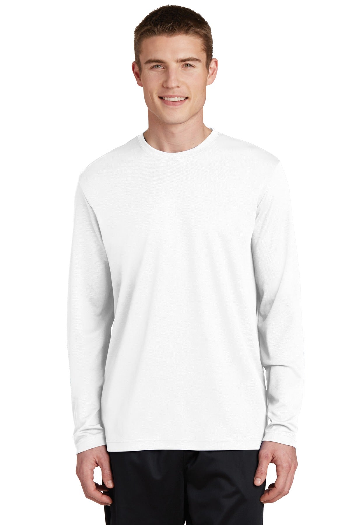 Unisex PosiCharge RacerMesh Long Sleeve Tee - White