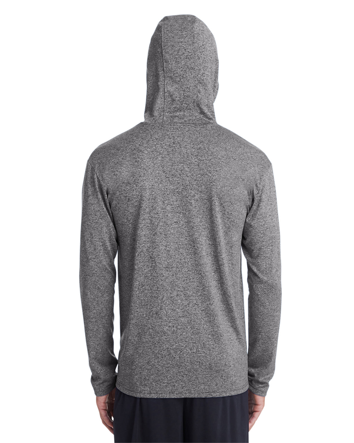 Unisex Performance® Hooded T-Shirt - Heather Sport Black