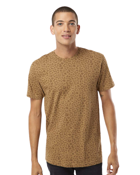 Unisex Fine Jersey T-Shirt - Brown Leopard