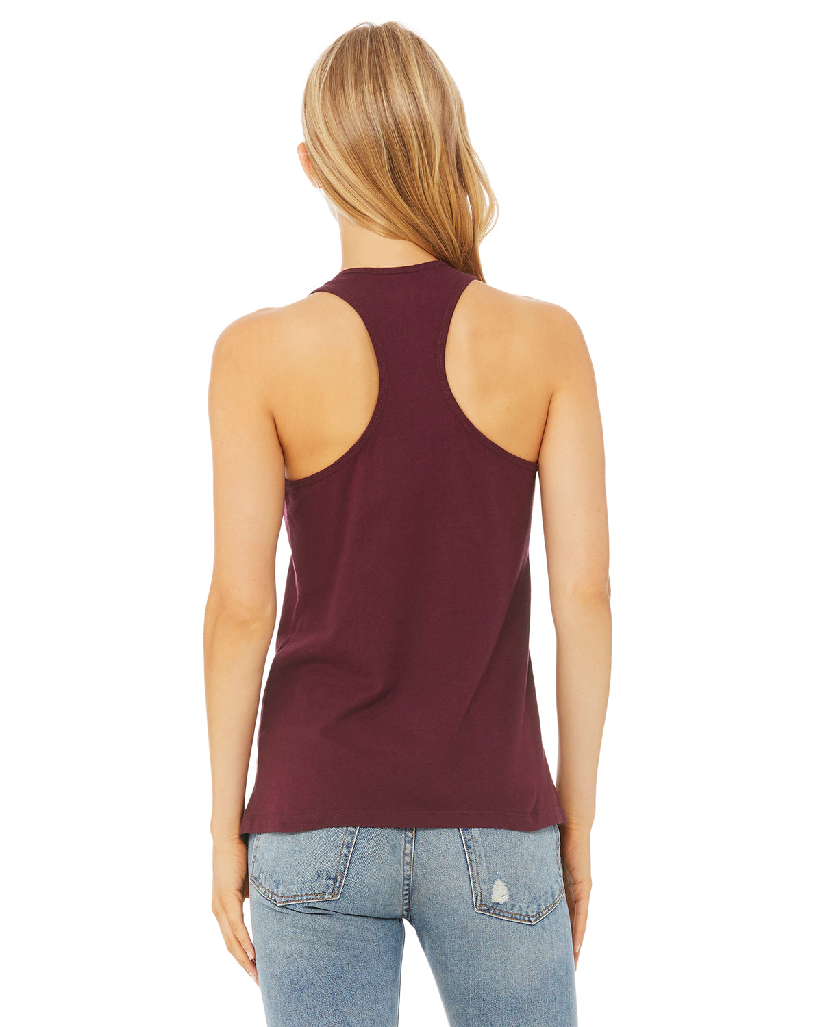Women's Jersey Racerback Tank - Maroon