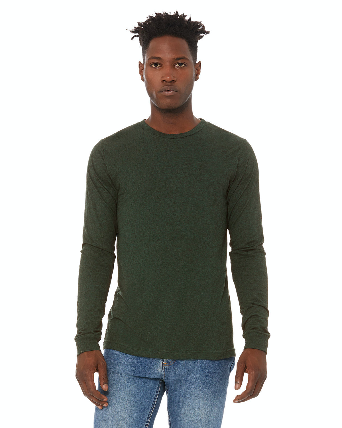Unisex Jersey Long-Sleeve T-Shirt - Emerald Triblend