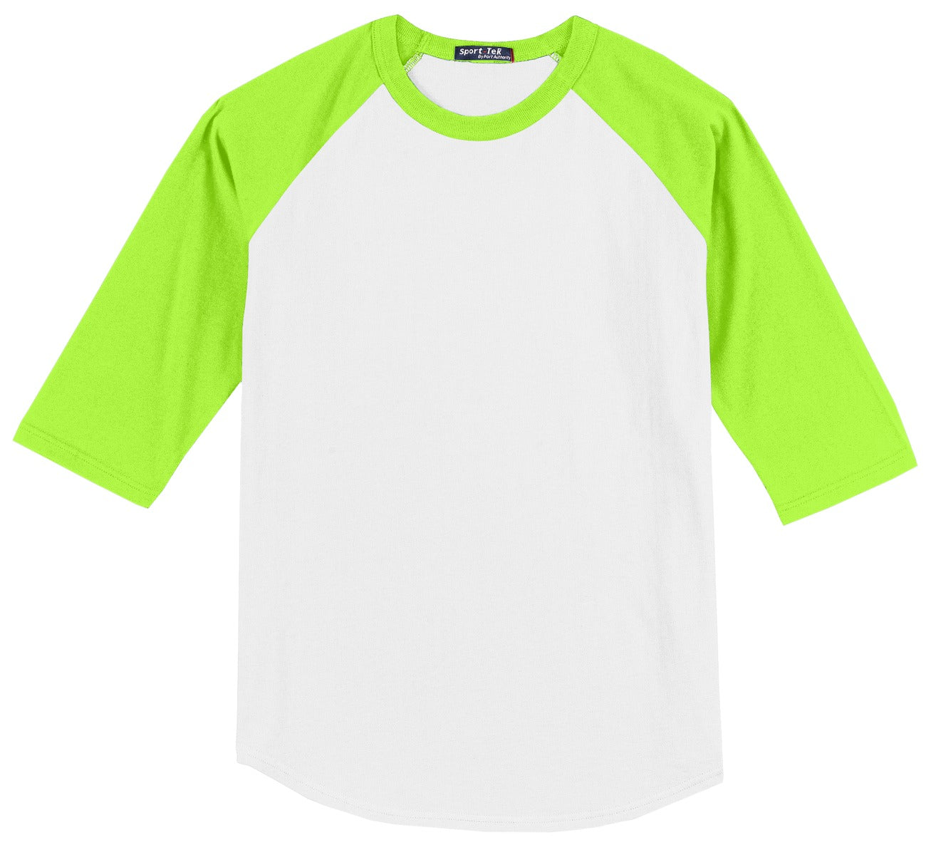 Youth Colorblock Raglan Jersey - White / Lime Shock
