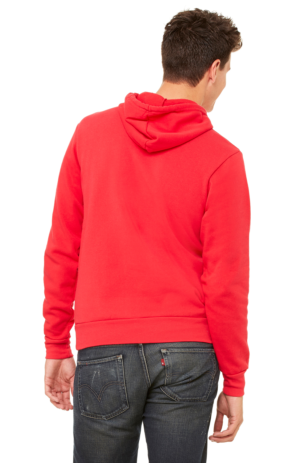 Unisex Sponge Fleece Pullover Hoodie - Red