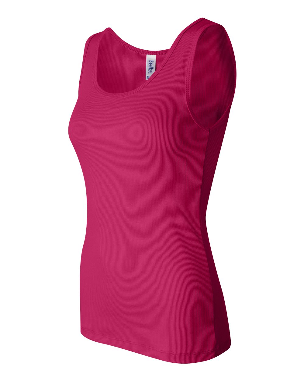 Women's 2x1 Rib Tank - Fuchsia