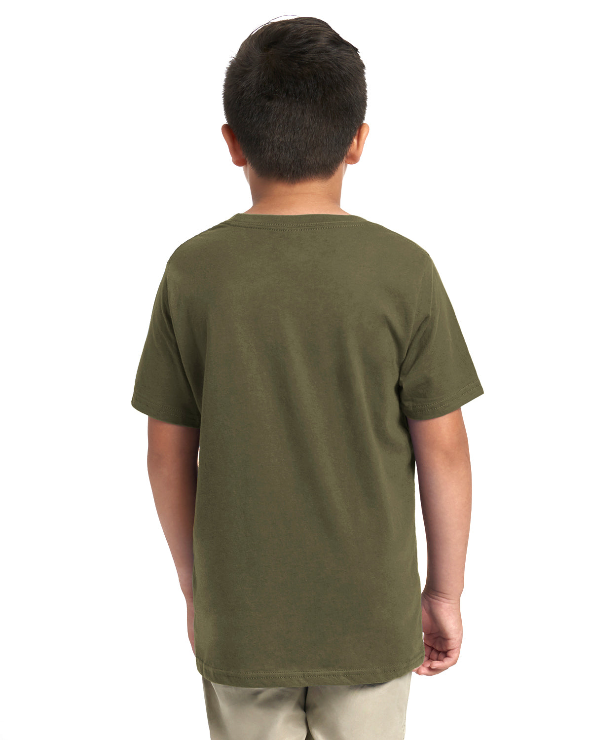 Youth Cotton Crew - Military Green