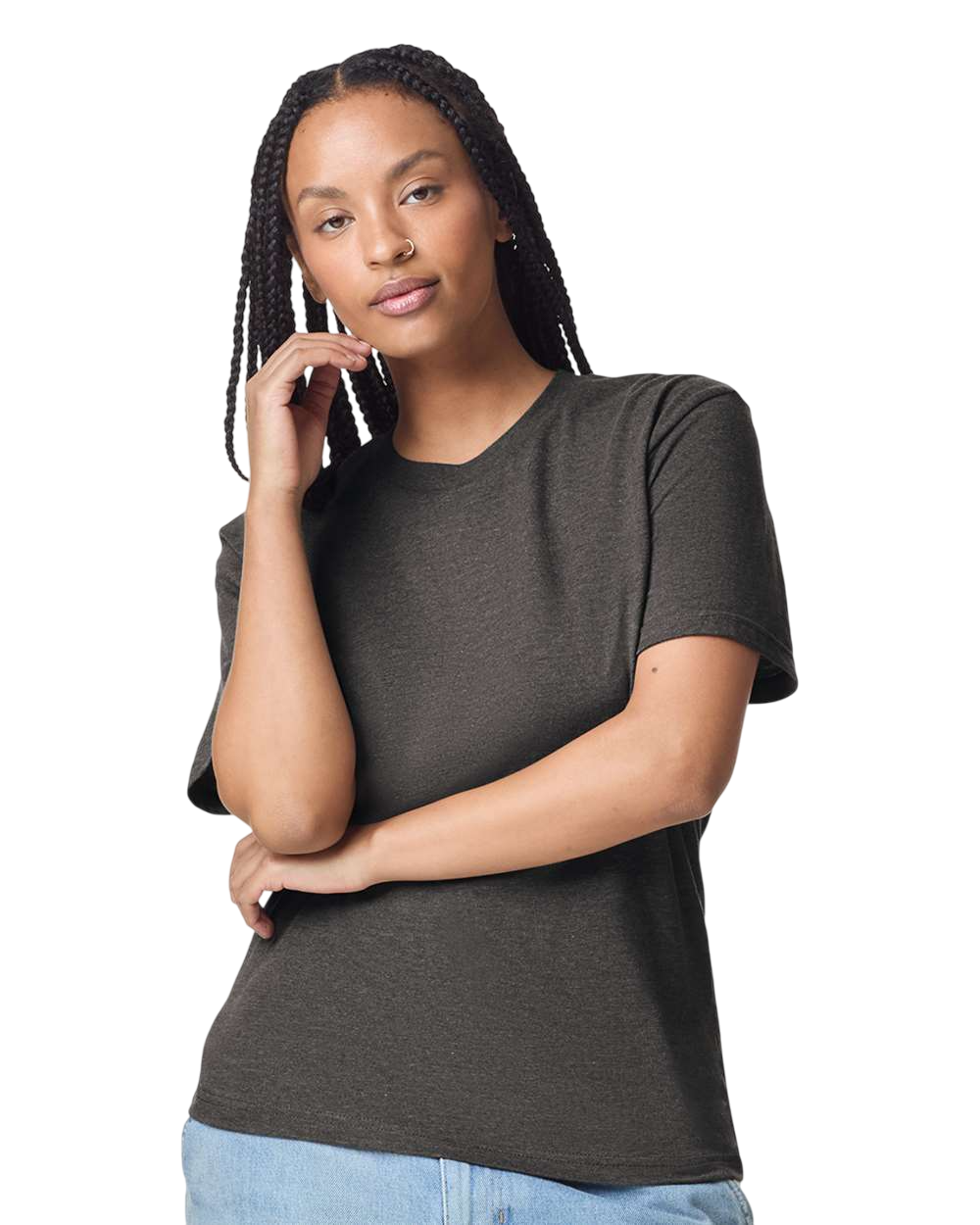 Unisex CVC T-Shirt - Heather Asphalt