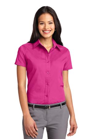 Women's Short Sleeve Easy Care Shirt - Tropical Pink